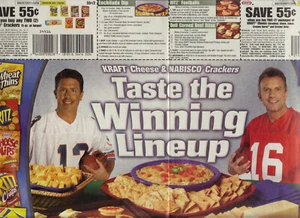 Vintage Nabisco Fußball Werbung 4 Stück Marino Montana Aikman Tiki Barber A20 - Bild 1 von 5