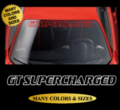 Calcomanía de vinilo para parabrisas sobrealimentado Racing Custom GT se adapta a Pontiac GTP SE Foto 1 de 2