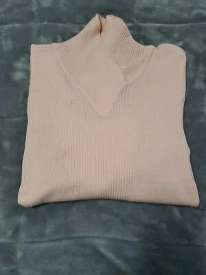 Vintage SALVATORE FERRAGAMO 100% Wool Ribbed Pullover Sweater Medium Made ITALY  - Image 1 of 4