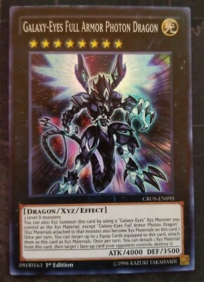Galaxy Eyes Full Armor Photon Dragon Yugioh CROS-EN095 Super Rare 1st Edition NM - Image 1 of 2