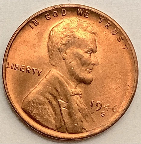1946 S  BU Uncirculated Red RD - Lincoln Wheat Cent ~ A836 Cover