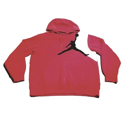 Sudadera con Capucha Nike Air Jordan Talla Grande Roja Negra Blanca Jumpman Logo Grande Cordón Foto 1 de 4