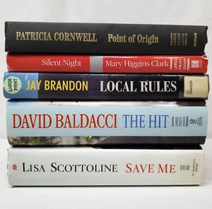 Large Print Suspense Lot Of 5 Books Mystery Novels Crime Thriller Hardcovers Set - Picture 1 of 10