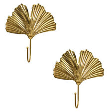 Rustic Gold Leaf Hat Hooks - Set of 2