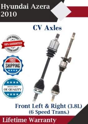 New OE Front CV Axles For 2010 Hyundai Azera 3.8L 6 Speed Trans. Lifetime Warra. — 第 1/4 张图片