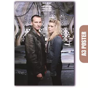 Doctor Who: 9th Doctor (Ecclestone) & Rose Tyler (Billie Piper) (A3 Poster) - Foto 1 di 4