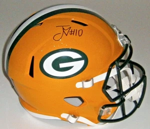 Casco PACKERS Jordan Love firmado tamaño completo réplica velocidad con #10 BAS Beckett AUTO - Imagen 1 de 3