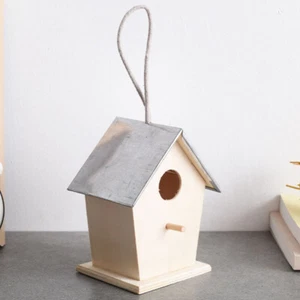 Wooden House Outdoor Birdhouse for Garden Hummingbird Houses - Picture 1 of 12