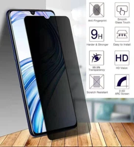 Fo OPPO AX5S AX7 RenoZ A52 A53s Privacy Tempered Glass Screen Anti-Spy Protector - Picture 1 of 11
