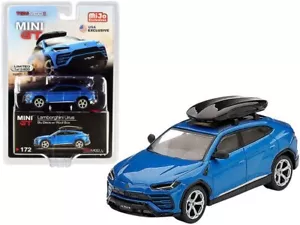 Mini GT Lamborghini Urus Blu Eleos con box tetto LHD 1:64 limited MGT00172 - Foto 1 di 5