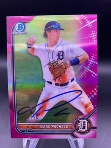 Izaac Pacheco - IP Firmado /199 BCP-106 - 2022 Bowman Chrome Prospect - Imagen 1 de 2