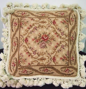 Katha Diddèl Ltd. Ausgabe & Nummeriert Aubusson Gobelin Nadelspitze Dekokissen - Bild 1 von 7