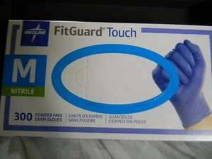 Medline FitGuard Touch Prüfungshandschuhe, pulverfreies Nitril, mittlere Größe, 300er-Pack - Bild 1 von 1