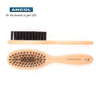 Ancol Ergo Soft Bristle Dog Puppy Cat Kitten Vintage Pet Grooming Hair Brush  - Image 1 of 4