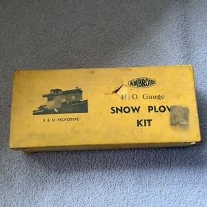 Ambroid K-1 HO Scale B&M Snow Plow Wood Car In Box RARE Used - Picture 1 of 11