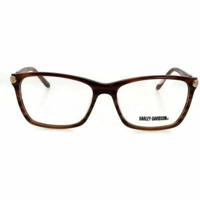 Marco de gafas de plástico Harley Davidson HD0531 a rayas marrón 062 53-16-135 nuevo Foto 1 de 4