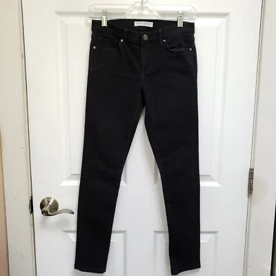 Banana Republic Black Premium Denim Stretch Skinny Jeans Womens Size 26P Petite - Image 1 of 4