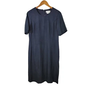 Vintage Doncaster Sheath Dress Size 8 Midi Alt party Evening LBD Silk Knit - Picture 1 of 7