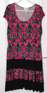 Joseph Ribkoff Size 20 Pink/Black Animal Print Dress - Picture 1 of 7