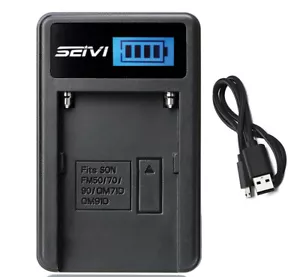 Battery Charger for Sony DCR-TRV410E DCR-TRV420E DCR-TRV430E Handycam Camcorder - Picture 1 of 23