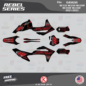 Graphics Kit for GasGas MC125 MC250 MC250F MC350F MC450F 2021-2023- Rebl-RED-SFT - Picture 1 of 6