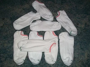 12 PAIR Ladies Thin White No Show Socks.  DAMAGED  Very Comfortable SIZE  5/9 - Picture 1 of 8