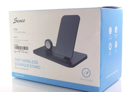 Soporte Cargador Inalámbrico Rápido Seneo 2 en 1 7.5W para iPhone + Apple Watch Foto 1 de 2