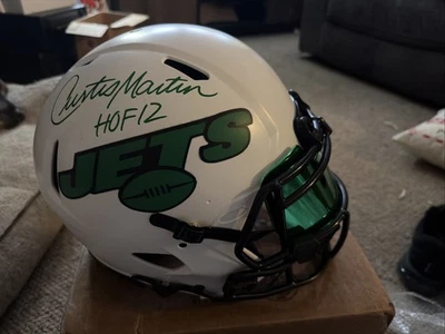 Curtis Martin Autographed Lunar Eclipse Full Size Authentic Helmet w/ HOF 12 Ins - Image 1 of 4