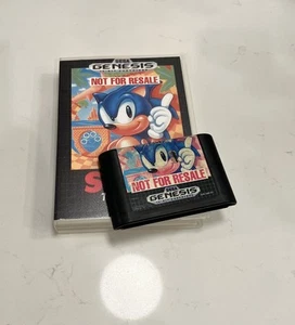 Sonic the Hedgehog 1 Not For Resale - Sega Genesis - Tested w/Case - Picture 1 of 5