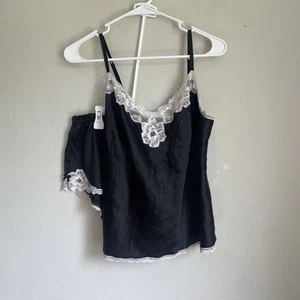 Victorias Secret Lingerie Tank And Shorts Lace Pajama Set Size Womens Medium - Picture 1 of 7
