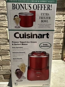 Cuisinart Frozen Yogurt Ice Cream & Sorbet Maker Williams Sonoma - Picture 1 of 5