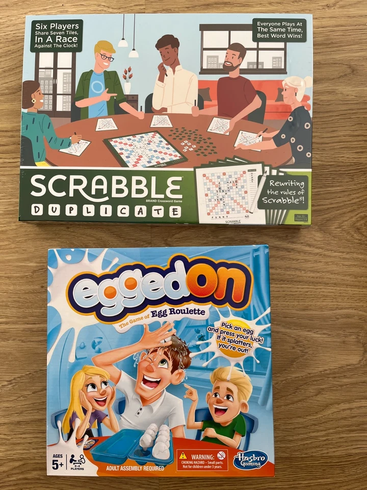 SCRABBLE DUPLICATE and EGGEDON - fun games - both new & sealed - Image 1 of 1