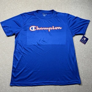 Champion Performance Kurzarm T-Shirt, Blau XL Druckfehler NEU Neu mit Etikett - Bild 1 von 3