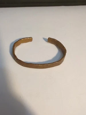 Brazalete de Colección Cobre Martillado Cobre Sólido Artritis Dolor Brazalete Abierto Foto 1 de 3