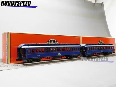 LIONEL ROYAL BLUE WOOD PASSENGER CAR 2-PACK C O GAUGE observation 2427570 NEW - Image 1 of 4