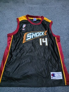 Maglia Vintage Champion WNBA Cindy Brown - Detroit Shock - Taglia Large Usato in ottime condizioni Rara - Foto 1 di 6