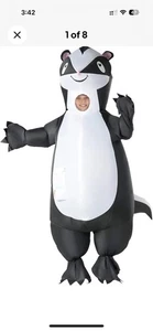 Kinder Riesen Aufblasbares Stinktier Kostüm Jungen Mädchen Halloween Tier Blow Up Anzug - Bild 1 von 4