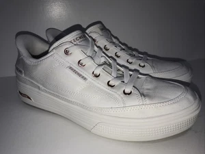 Skechers Arch Fit Lona Lavable Sin Cordones Arcade Blanco Talla 8 SN 177197 11-24 NUEVO SIN CAJA - Imagen 1 de 17