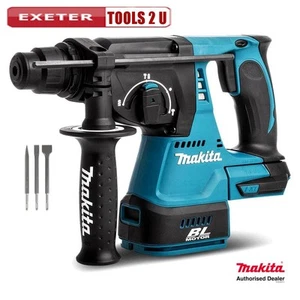Makita DHR242Z 18V LXT 3 Mode Brushless SDS Drill Body & 3pc Chisel Set - Picture 1 of 5