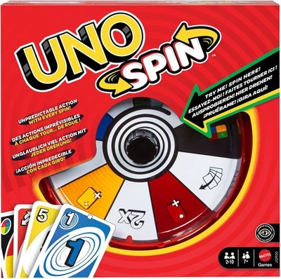 Mattel Games - UNO Spin, versione dell'iconico gioco con spinner e nuove regole