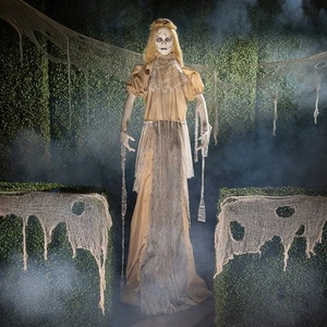6 Ft. Animated Zombie Bride Halloween Outdoor Yard Decoration - Picture 1 of 2