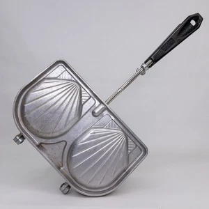 Vintage SEFAMA Aluminiumguss Doppelschale French Toasting Iron Made in France - Bild 1 von 6
