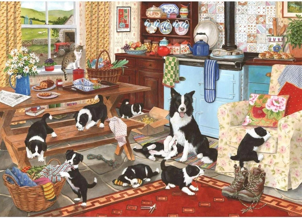 House of Puzzles Collie Wobbles Jigsaw Puzzle (1000 Pieces) - Image 1 of 1