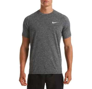 Nike Men's Hydroguard Dri-FIT Rashguard Swim Shirt UPF 40+ Black Heather XL NWT - Picture 1 of 3