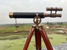 Brass Telescope Brown Finish with Tripod Stand Collectible Marine Nautical gift