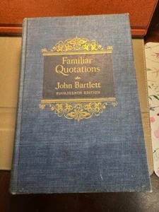 Familiar Quotations John Bartlett 1968 14th Edition Hardcover Little, Brown - Picture 1 of 13