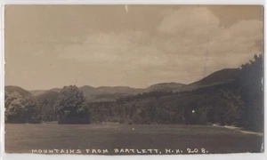 Postal con foto real de las montañas de Bartlett NH New Hampshire recortada RPPC - Imagen 1 de 2