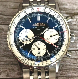 2024 Breitling Navitimer B01 Chronograph 41 Black Dial Watch AB0139211B1A1 - Picture 1 of 8