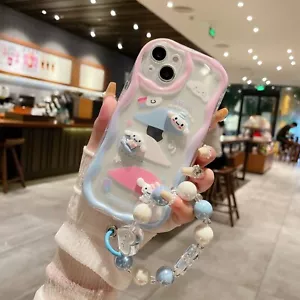 Sanrio Cinnamoroll With Bracelet Bracket iphone 14 pro max Case for apple 3d - Picture 1 of 2