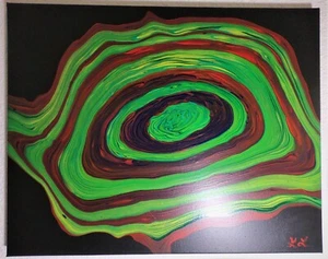 Abstract Canvas Painting! Painted & Signed by Artist! "Storms Eye" 16x20 - Picture 1 of 5